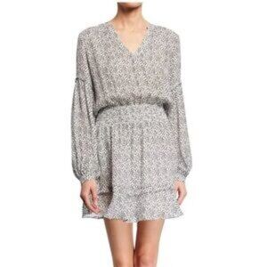 Parker Women's Tyler Long Sleeve Smocked Waist Mini Dress SZ XS